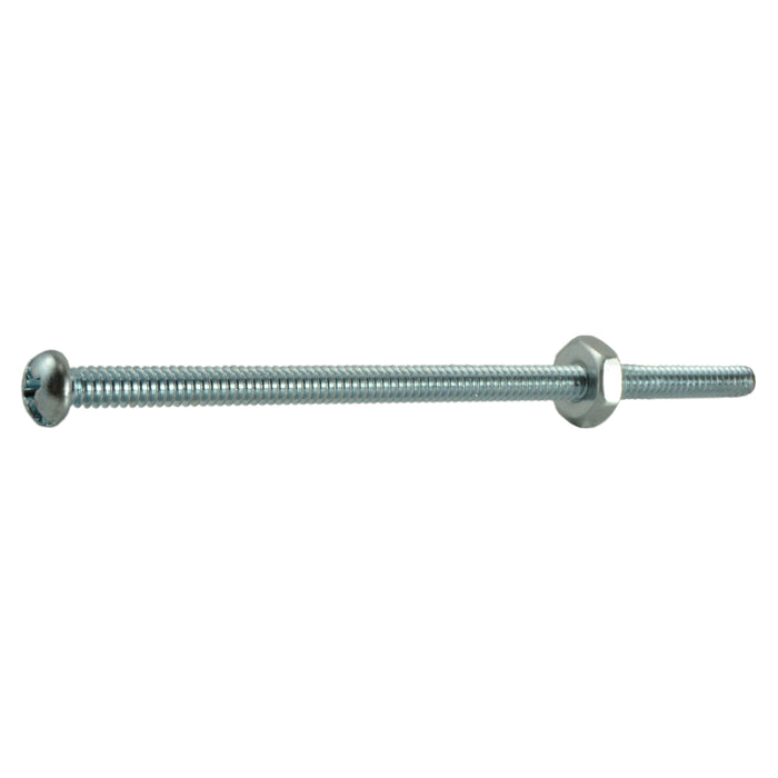 #6-32 x 3" Zinc Plated Steel Coarse Thread Combo Round Head Machine Screws