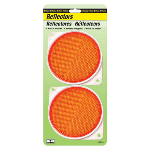3.25" Carded Amber Reflector  (12 pcs.)
