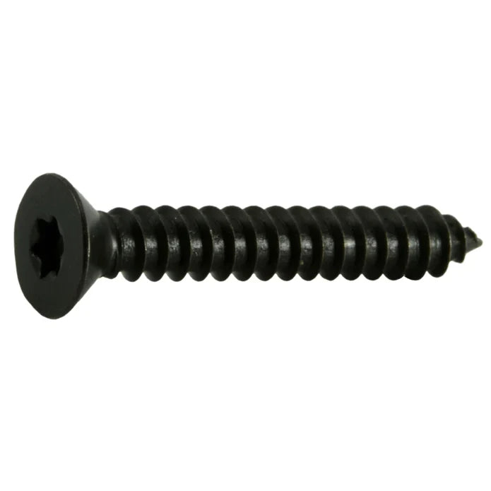 Black Steel Star Drive Flat Head Sheet Metal Screws
