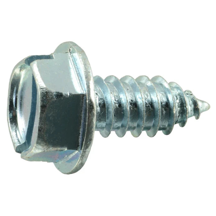 Zinc Plated Steel Slotted Hex Washer Head Sheet Metal Screws