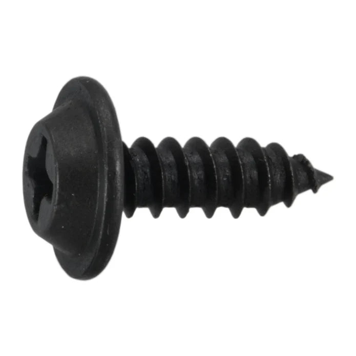 Black Steel Phillips Flat Washer Head Sheet Metal Screws