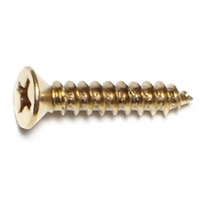 Brass Plated Steel Phillips Flat Head Sheet Metal Screws