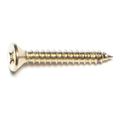 Brass Plated Steel Phillips Flat Head Decorative Sheet Metal Screws