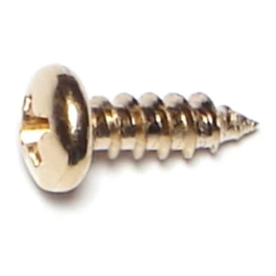 Brass Plated Steel Phillips Pan Head Sheet Metal Screws