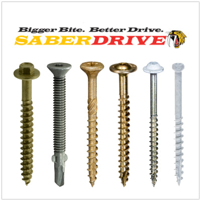 saberdrive construction screws collection