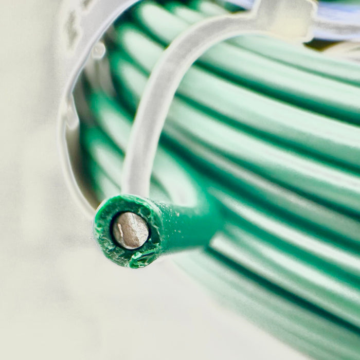 15 WG x 100' Green PVC Coated Steel Clothesline Wire