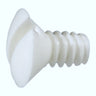 #6-32 x 1/4" White Slotted Oval Head Coarse Threaded Switch Plate Screws