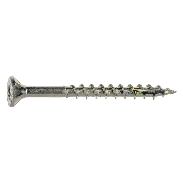 #6 x 1-1/4" SaberDrive® Zinc Plated Steel Star Drive Interior Nibs Bugle Head Wood Screws