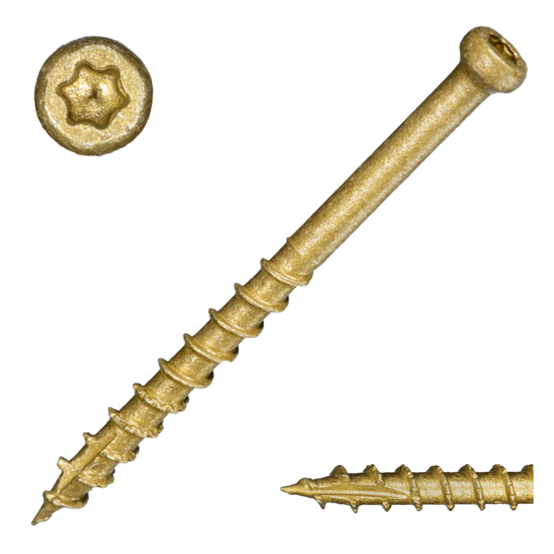 8 x 2" Star Drive Tan Trim Saberdrive Screws 1 lb. Box