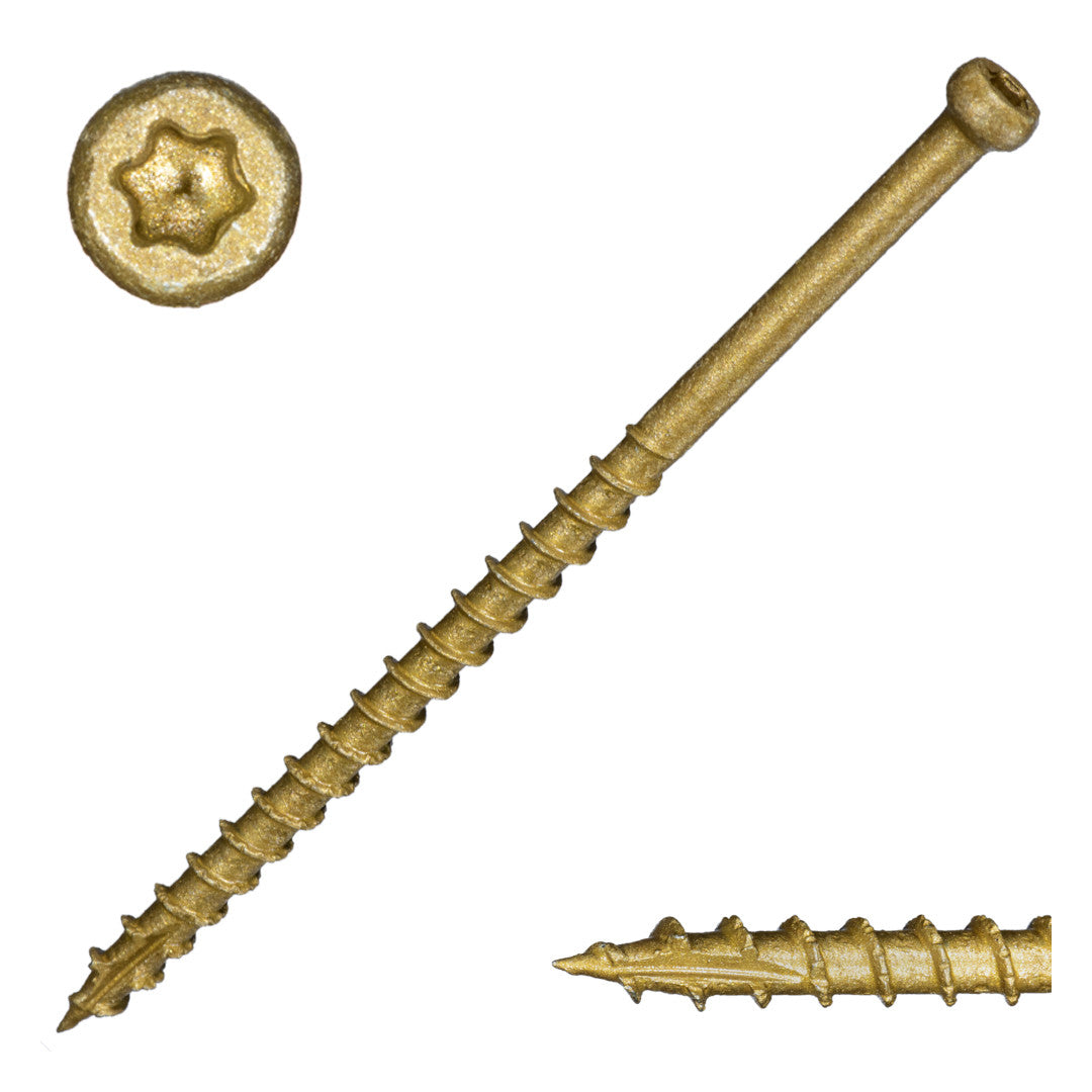 8 x 3" Star Drive Tan Trim Saberdrive Screws 1 lb. Tub