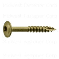 SaberDrive® Star Drive Tan Round Washer Head Lag Screws