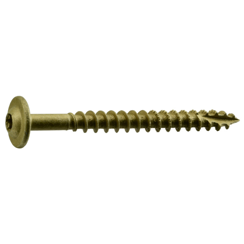 SaberDrive® Star Drive Tan Round Washer Head Lag Screws