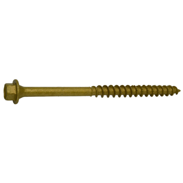 1/4 x 4" Hex Head Tan Timber Saberdrive Screws 10 lb. Box (248 pcs.)