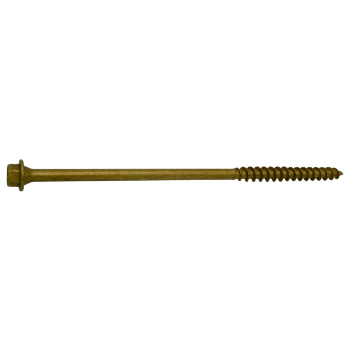 1/4 x 6" Hex Head Tan Timber Saberdrive Screws 10 lb Tub  (172 pcs.)