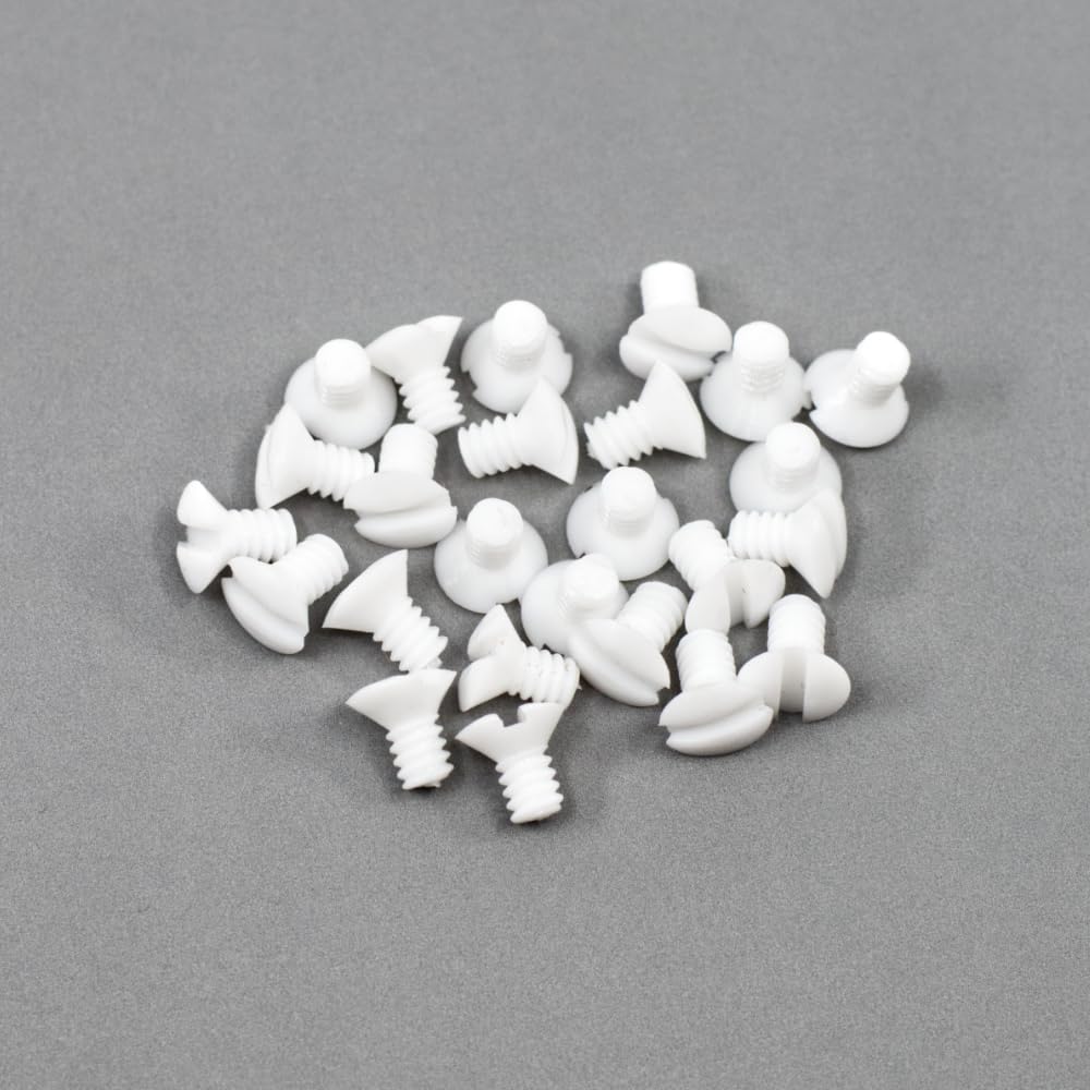#6-32 x 1/4" White Slotted Oval Head Coarse Threaded Switch Plate Screws