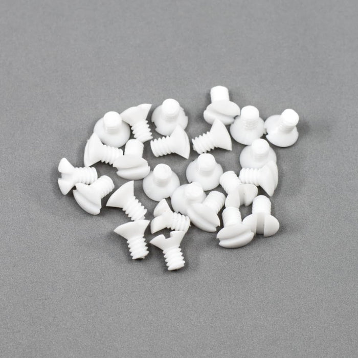 #6-32 x 1/4" White Slotted Oval Head Coarse Threaded Switch Plate Screws