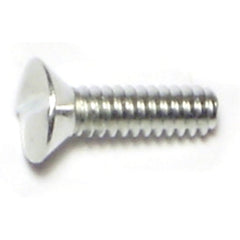 #6-32 x 1/2" Zinc Plated Steel Coarse Thread One-Way Slotted Oval Head Screws