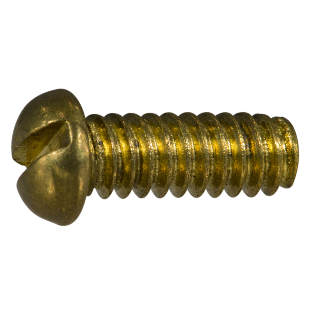 #10-24 x 3/8" Brass Coarse Thread Slotted Faucet Screws