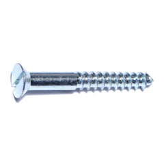 #14 x 2" Zinc Plated Steel Slotted Flat Head Wood Screws
