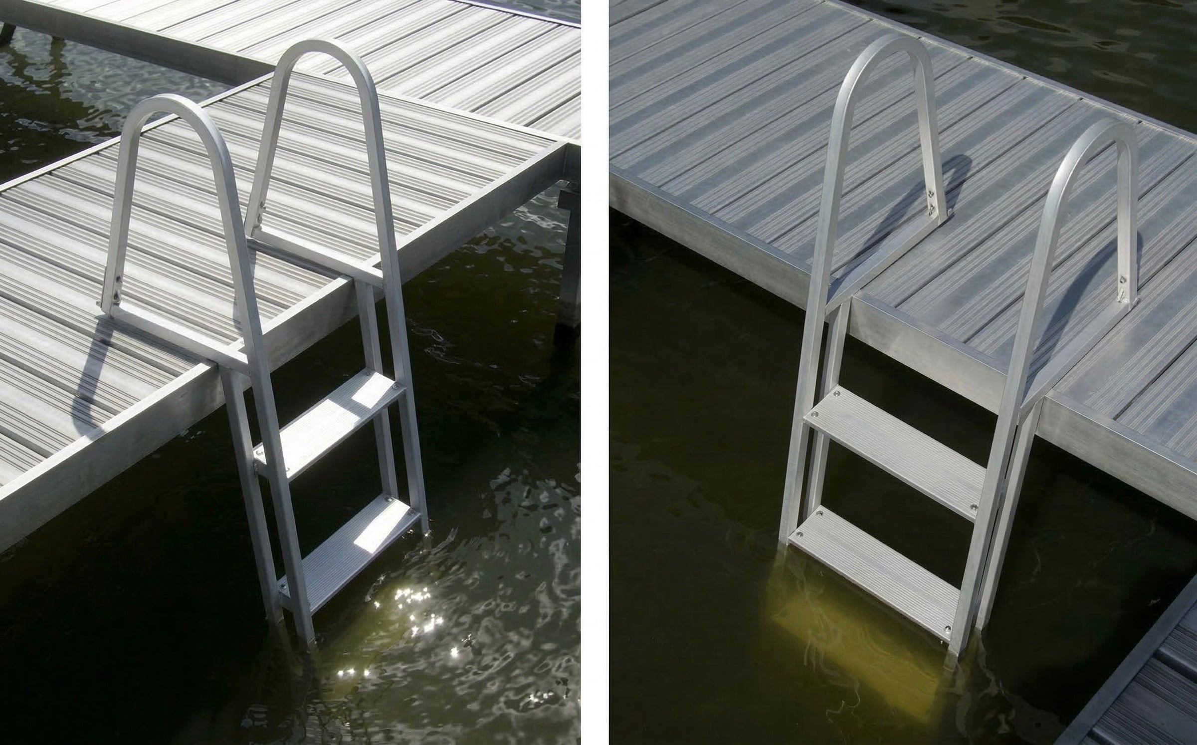 3-Step Heavy Duty Pontoon & Dock Ladder - Anodized Aluminum