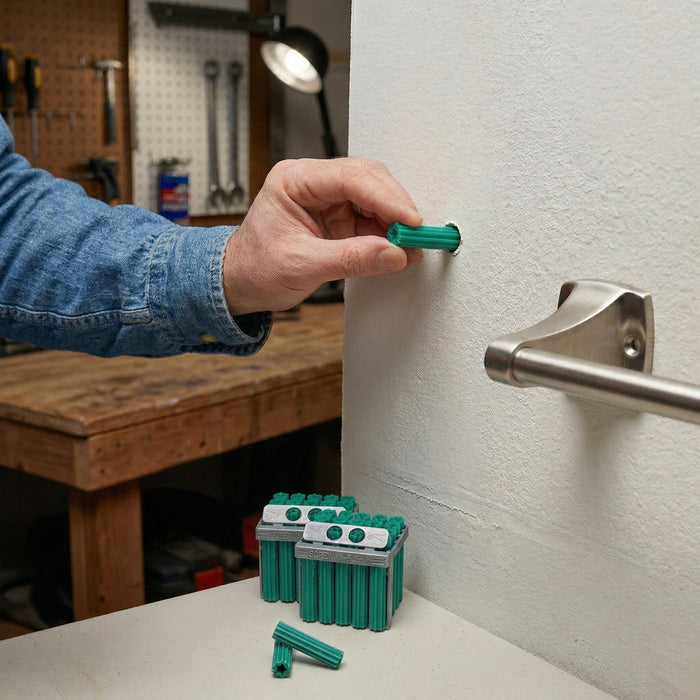 1/4" x 1-1/2" Heavy-Duty Expandet Tubular Plastic Wall Anchors - Professional Grade Vinyl - 100 Pack