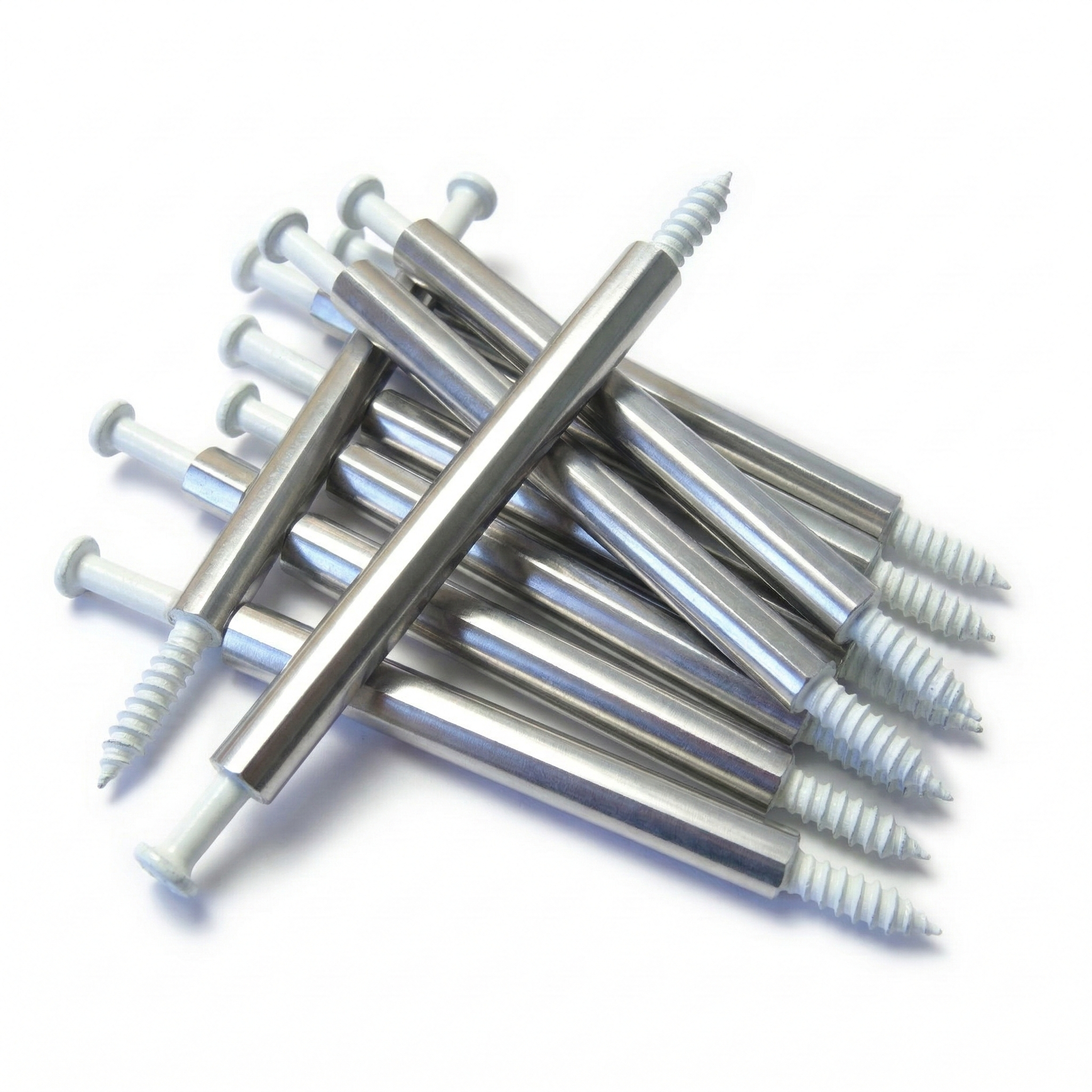 FastenerLine 8" White Gutter Screw and Ferrule (10-Pack with T-30 Bit) – Corrosion Resistant