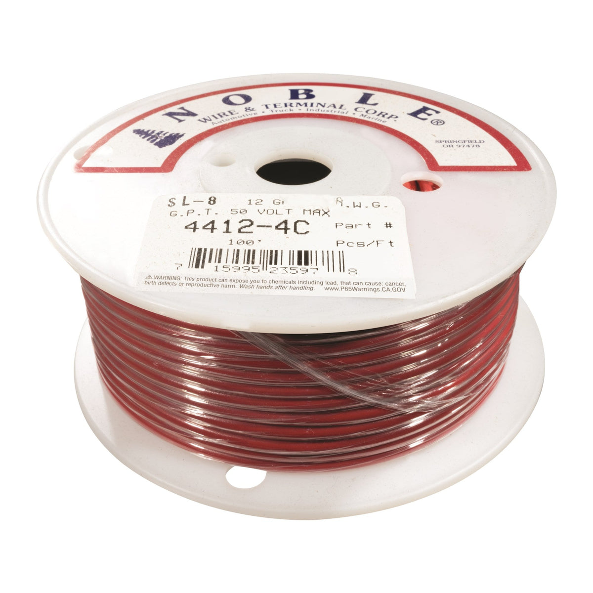 Noble™ 12 Gauge Primary Automotive Wire - GPT Stranded Copper, 12 AWG Auto Electrical Cable – Made in USA