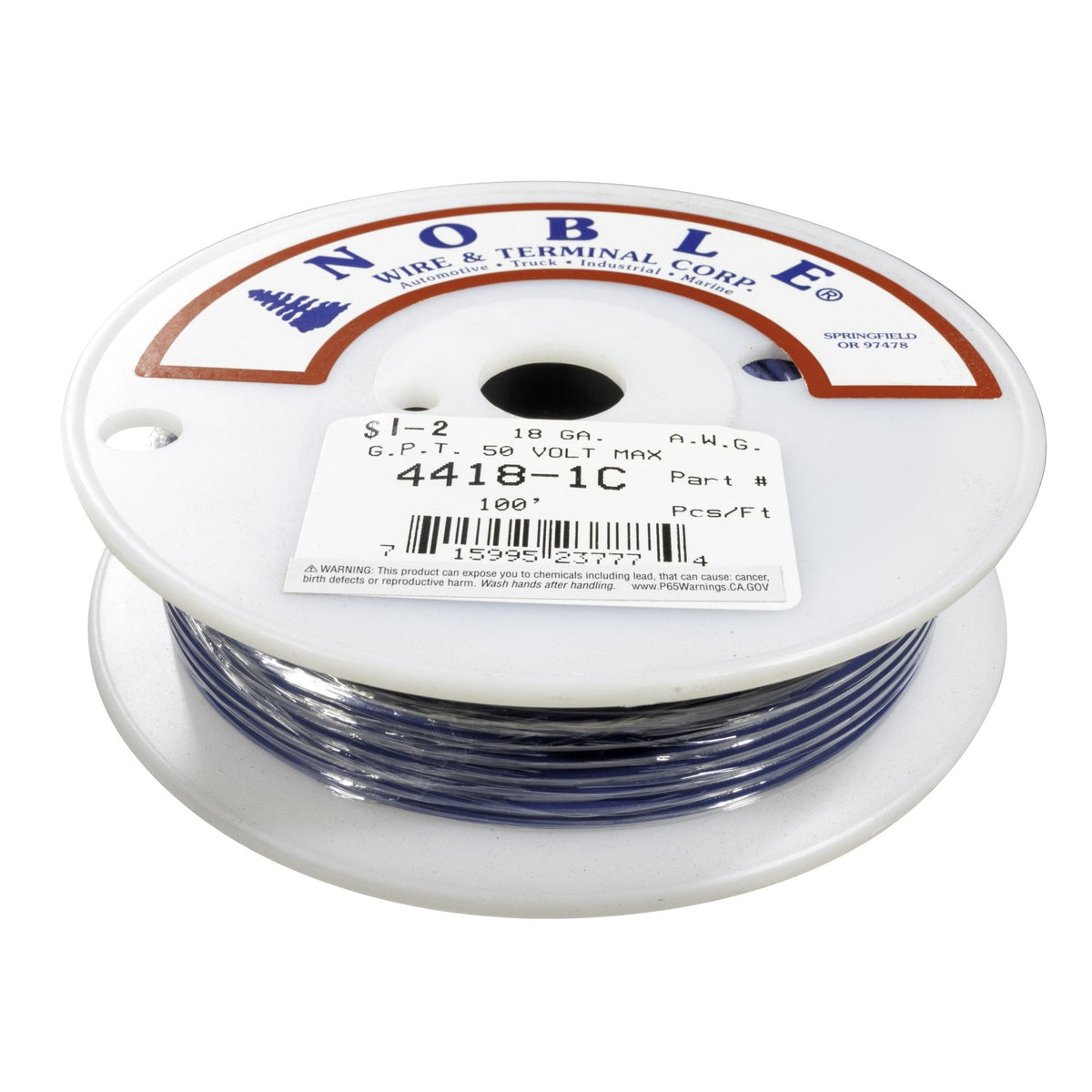 Noble™ 18 Gauge Primary Automotive Wire - GPT Stranded Copper, 18 AWG Auto Electrical Cable – Made in USA
