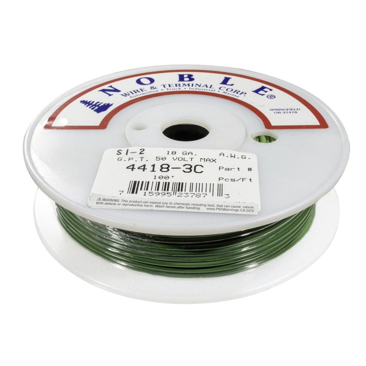 Noble™ 18 Gauge Primary Automotive Wire - GPT Stranded Copper, 18 AWG Auto Electrical Cable – Made in USA