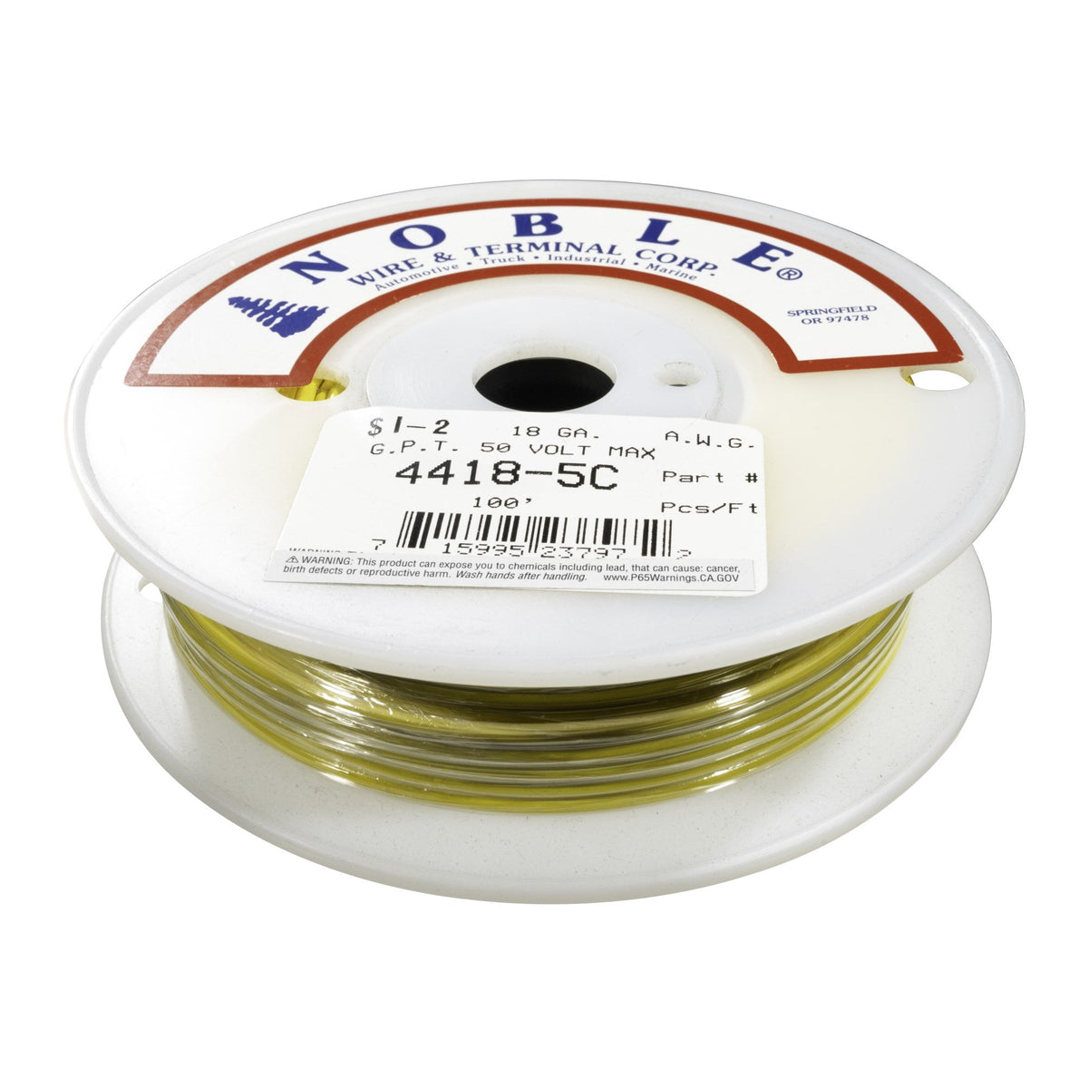 Noble™ 18 Gauge Primary Automotive Wire - GPT Stranded Copper, 18 AWG Auto Electrical Cable – Made in USA