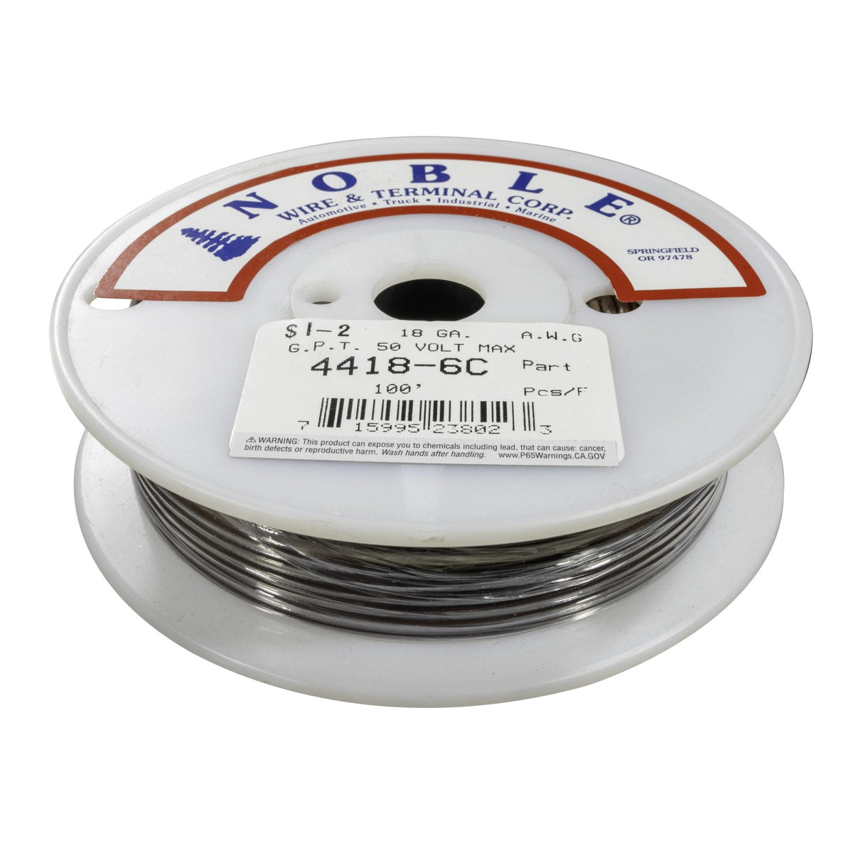 Noble™ 18 Gauge Primary Automotive Wire - GPT Stranded Copper, 18 AWG Auto Electrical Cable – Made in USA