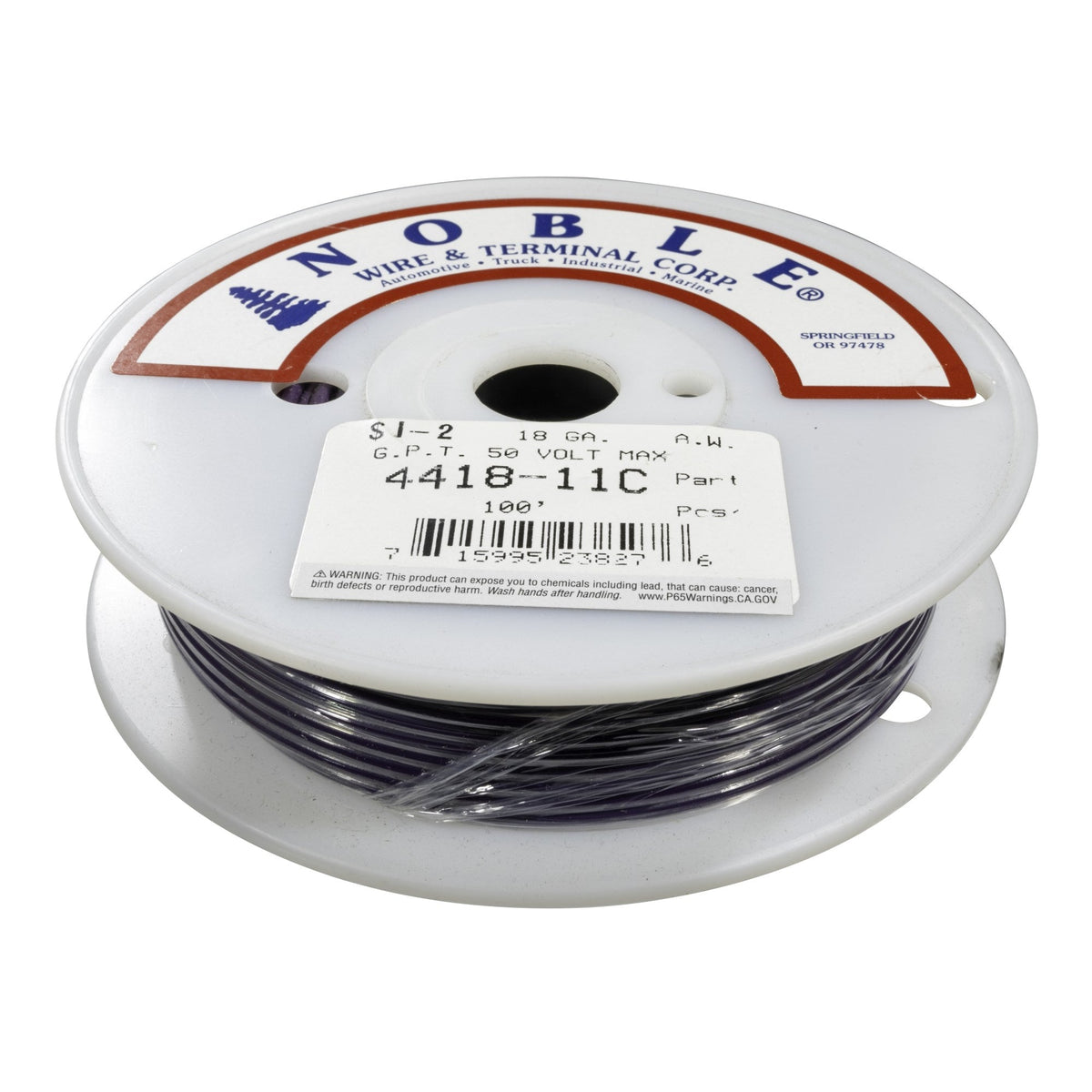 Noble™ 18 Gauge Primary Automotive Wire - GPT Stranded Copper, 18 AWG Auto Electrical Cable – Made in USA