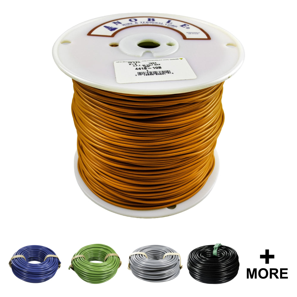 Noble™ 18 Gauge Primary Automotive Wire - GPT Stranded Copper, 18 AWG Auto Electrical Cable – Made in USA