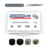 FastenerLine 82pc Slotted Gun Plug Screw Assortment - #6-48 and #8-40 (Black Oxide & Stainless)