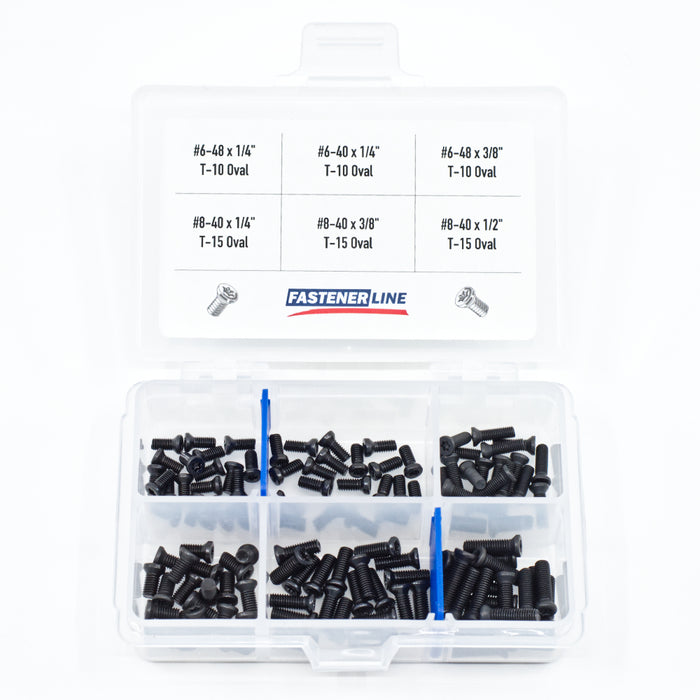 Small Weaver-Oval Head Torx Gun Screws Assortment (120 pieces)