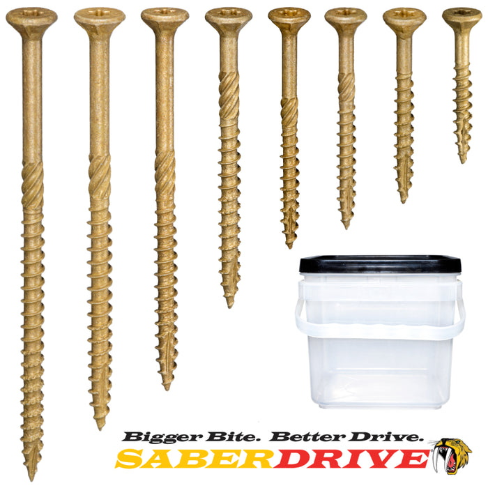 SaberDrive® TAN XL1500 Coated T-25 Star Drive Exterior Deck Screws