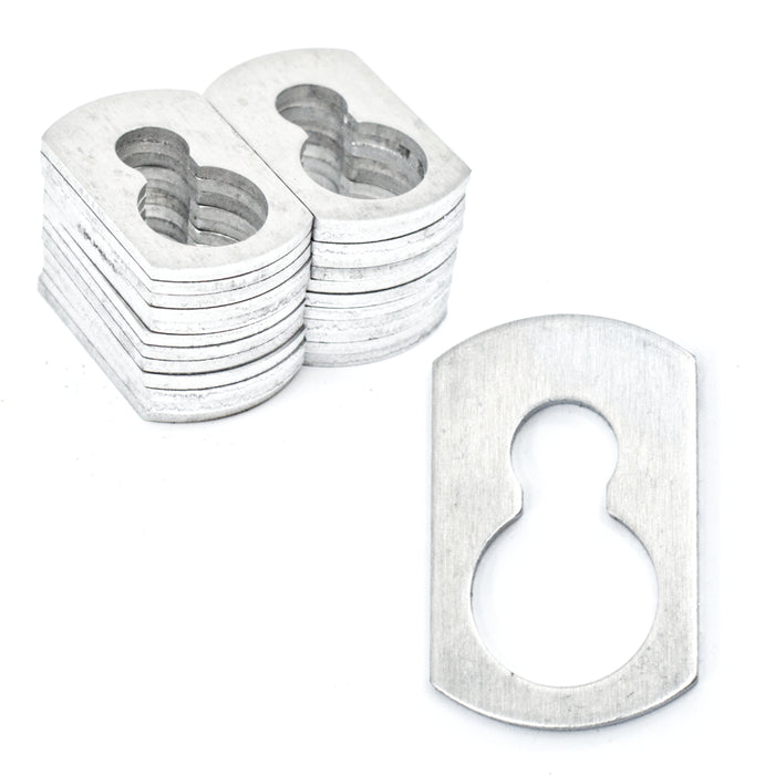 1/4" x 11/32" x 5/8" Aluminum Key Hole Washers for Hurricane Shutters