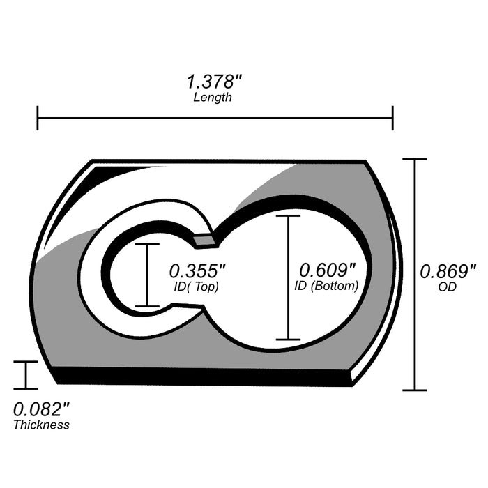 1/4" x 11/32" x 5/8" Aluminum Key Hole Washers for Hurricane Shutters