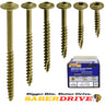 saberdrive tan coated round washer head exterior lag screws