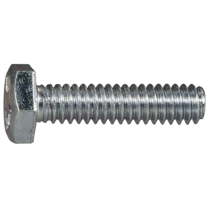 1/4"-20 x 1" Zinc Plated Grade 5 Steel Coarse Thread Hex Cap Screws