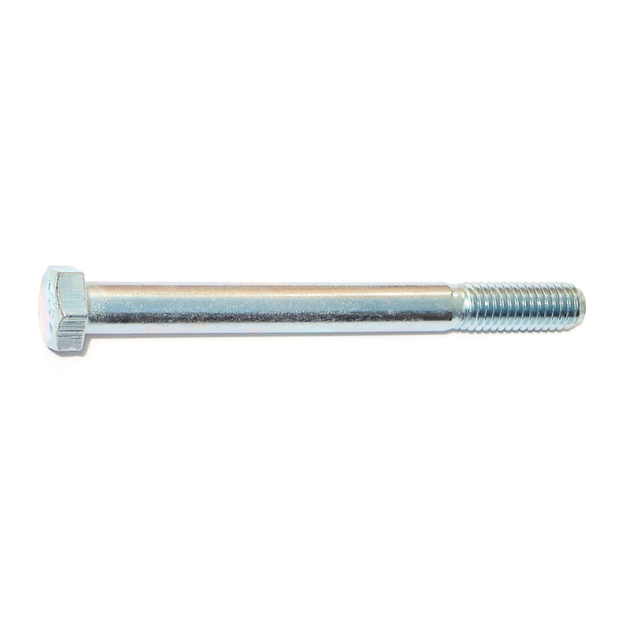 3/8"-16 x 4" Zinc Plated Grade 5 Steel Coarse Thread Hex Cap Screws