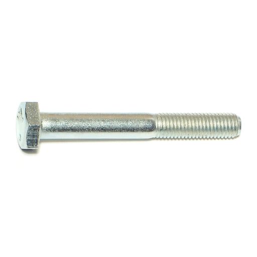 1/4"-28 x 2" Zinc Plated Grade 5 Steel Fine Thread Hex Cap Screws
