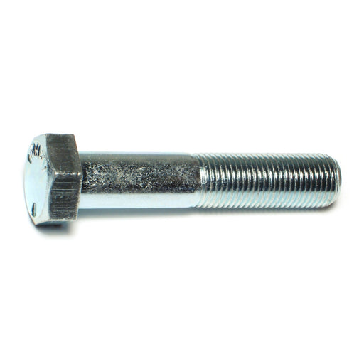 1/2"-20 x 2-1/2" Zinc Plated Grade 5 Steel Fine Thread Hex Cap Screws