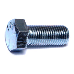 1"-14 x 2" Zinc Plated Grade 5 Steel Fine Thread Hex Cap Screws