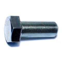 1"-14 x 2-1/2" Zinc Plated Grade 5 Steel Fine Thread Hex Cap Screws