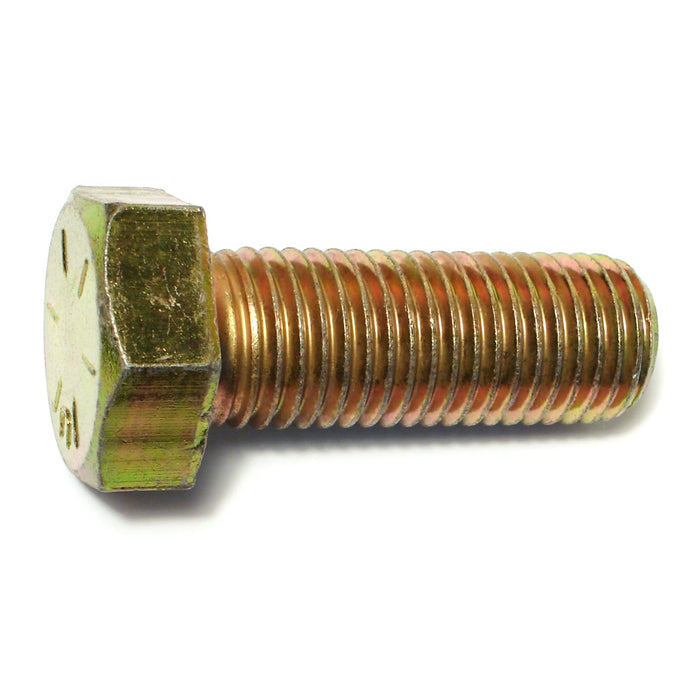 1"-8 x 2-3/4" Zinc Plated Grade 8 Steel Coarse Thread Hex Cap Screws