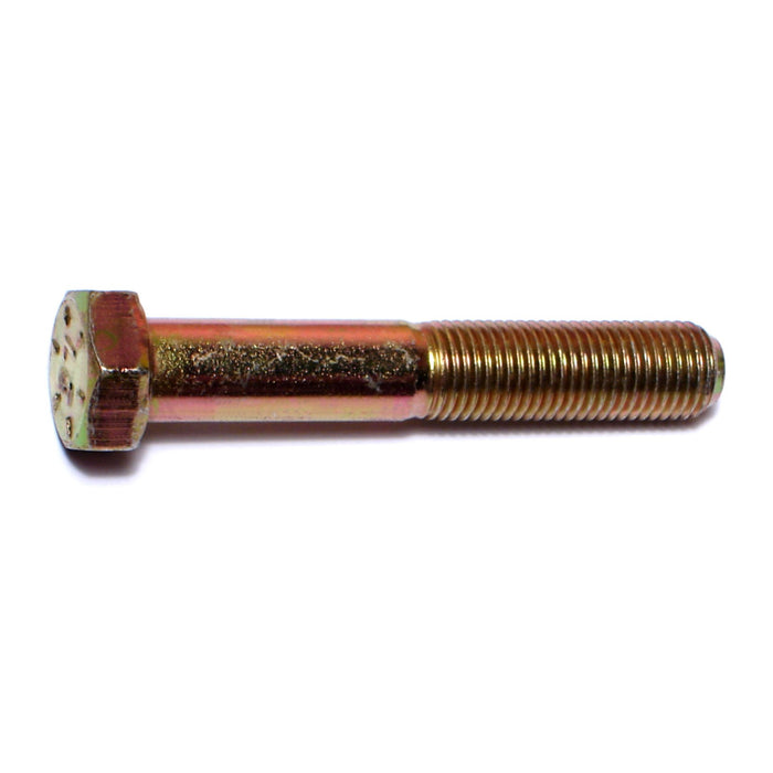 3/8"-24 x 2-1/4" Zinc Plated Grade 8 Steel Fine Thread Hex Cap Screws