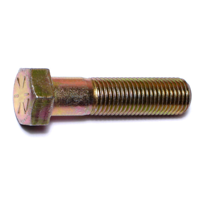 7/16"-20 x 1-3/4" Zinc Plated Grade 8 Steel Fine Thread Hex Cap Screws