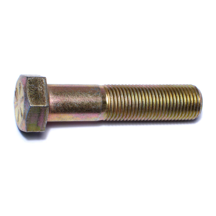 9/16"-18 x 2-1/2" Zinc Plated Grade 8 Steel Fine Thread Hex Cap Screws