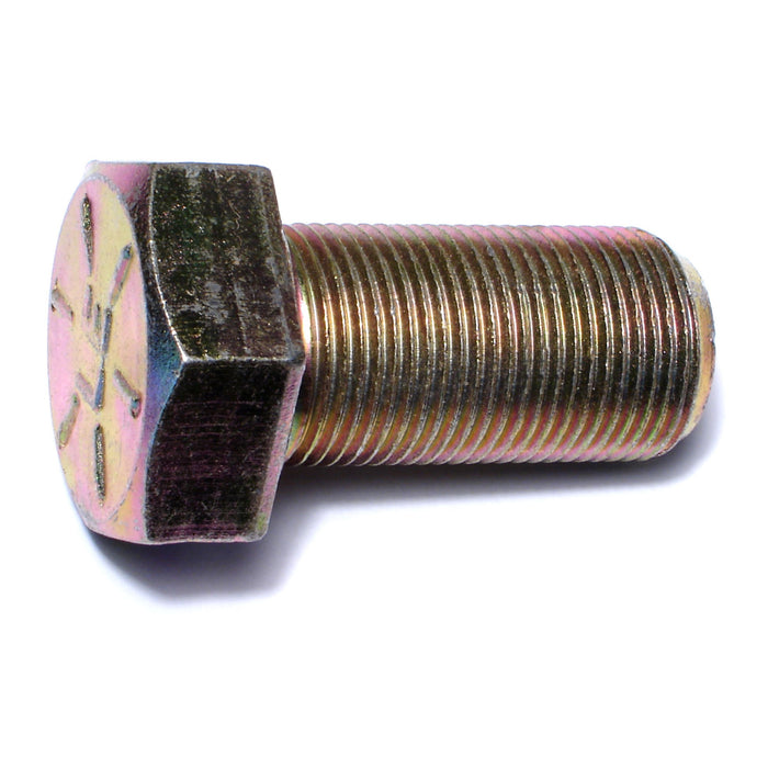 1"-14 x 2" Zinc Plated Grade 8 Steel Fine Thread Hex Cap Screws